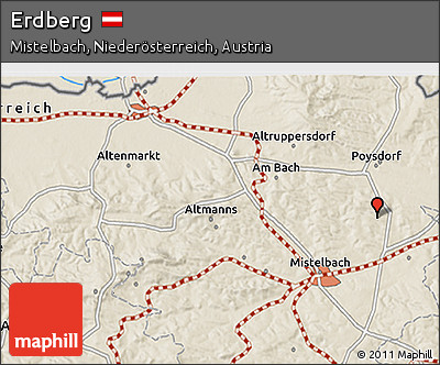 Shaded Relief 3D Map of Erdberg