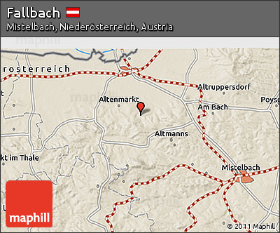 Shaded Relief 3D Map of Fallbach