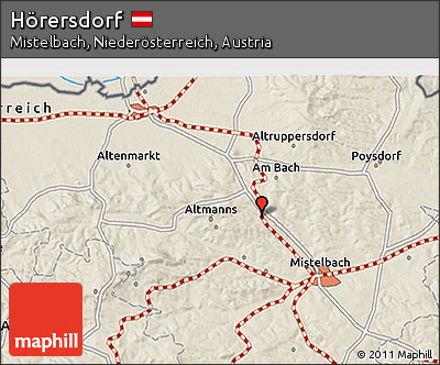 Shaded Relief 3D Map of Hörersdorf