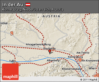 Shaded Relief 3D Map of In Der Au