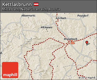 Shaded Relief 3D Map of Kettlasbrunn