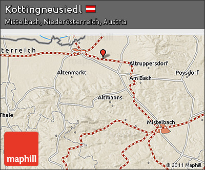 Shaded Relief 3D Map of Kottingneusiedl