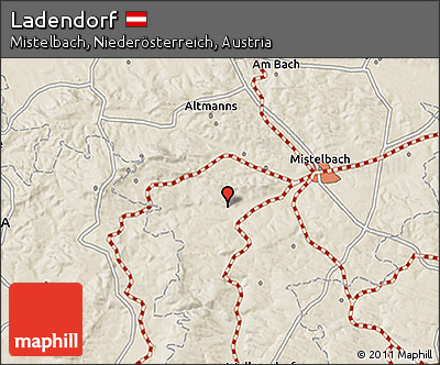 Shaded Relief 3D Map of Ladendorf