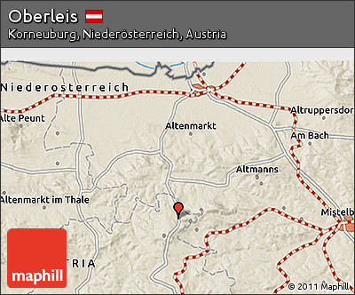 Shaded Relief 3D Map of Oberleis