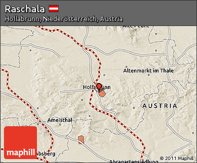 Shaded Relief 3D Map of Raschala