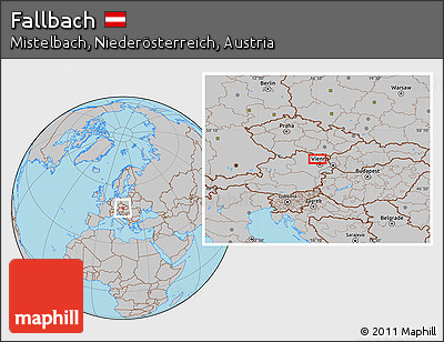 Gray Location Map of Fallbach