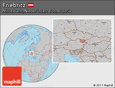 Gray Location Map of Friebritz