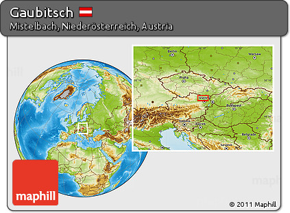 Physical Location Map of Gaubitsch