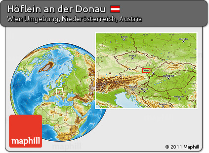 Physical Location Map of Höflein An Der Donau