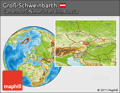 Physical Location Map of Groß-Schweinbarth