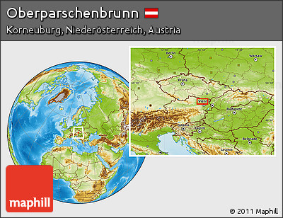 Physical Location Map of Oberparschenbrunn