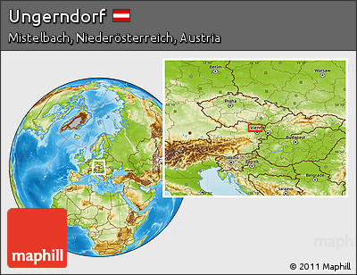 Physical Location Map of Ungerndorf