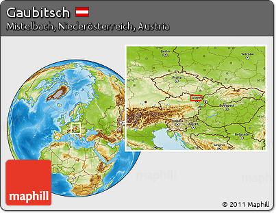 Physical Location Map of Gaubitsch