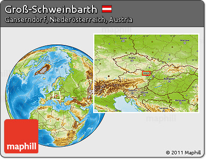 Physical Location Map of Groß-Schweinbarth