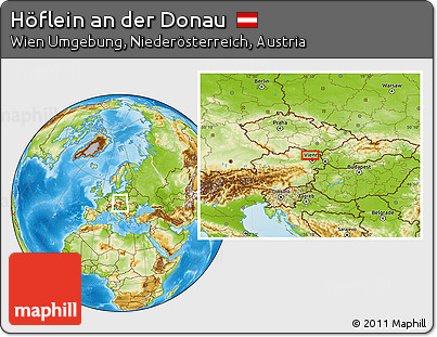 Physical Location Map of Höflein An Der Donau