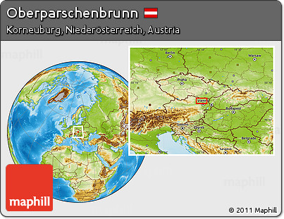 Physical Location Map of Oberparschenbrunn