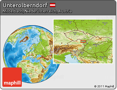 Physical Location Map of Unterolberndorf