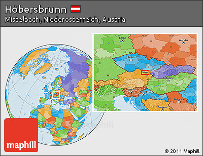 Political Location Map of Höbersbrunn