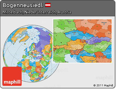 Political Location Map of Bogenneusiedl