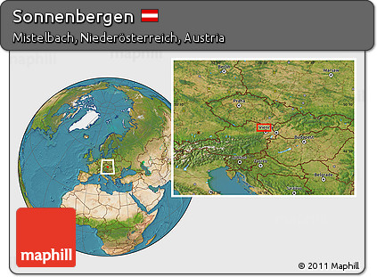 Satellite Location Map of Sonnenbergen