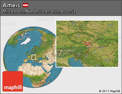 Satellite Location Map of Ameis
