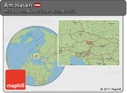 Savanna Style Location Map of Am Hasen