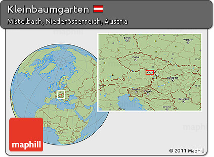 Savanna Style Location Map of Kleinbaumgarten