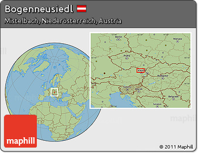 Savanna Style Location Map of Bogenneusiedl