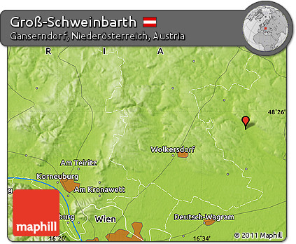 Physical Map of Groß-Schweinbarth