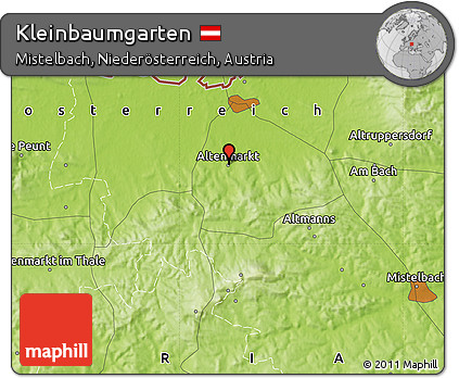 Physical Map of Kleinbaumgarten