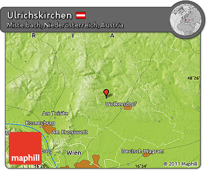 Physical Map of Ulrichskirchen