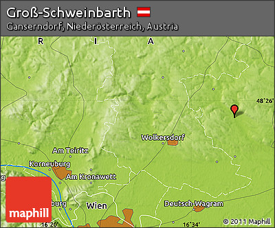 Physical Map of Groß-Schweinbarth