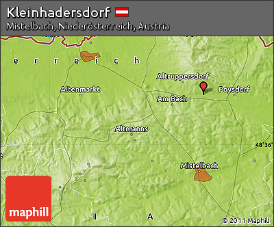 Physical Map of Kleinhadersdorf