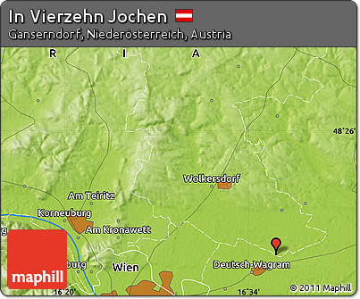 Physical Map of In Vierzehn Jochen
