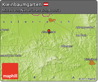 Physical Map of Kleinbaumgarten