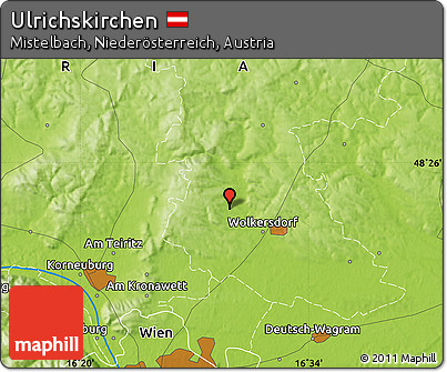Physical Map of Ulrichskirchen