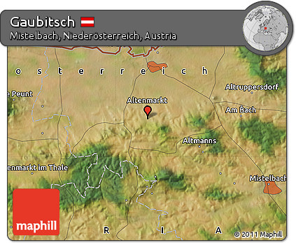 Satellite Map of Gaubitsch