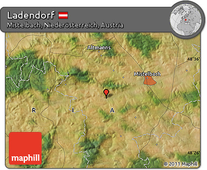 Satellite Map of Ladendorf