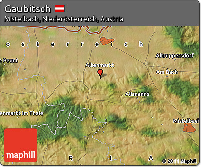 Satellite Map of Gaubitsch