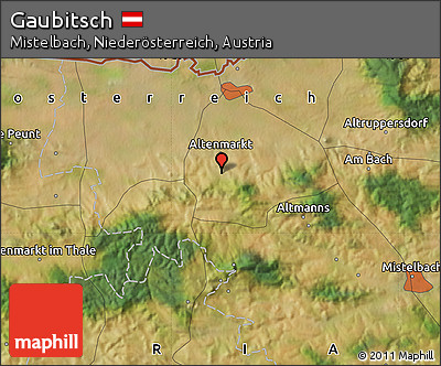 Satellite Map of Gaubitsch