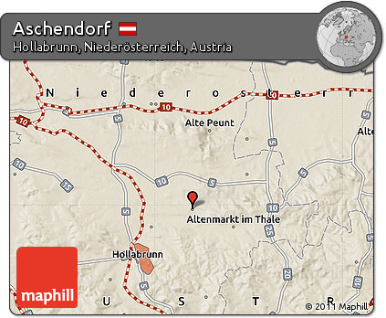 Shaded Relief Map of Aschendorf