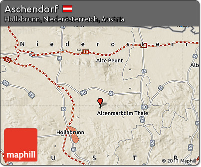 Shaded Relief Map of Aschendorf