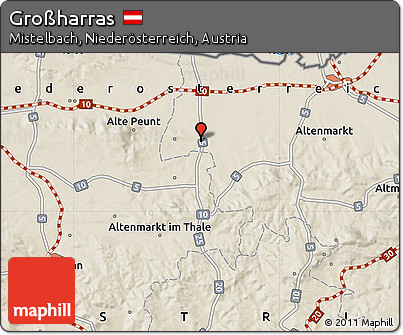 Shaded Relief Map of Großharras