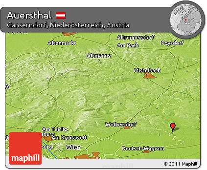 Physical Panoramic Map of Auersthal