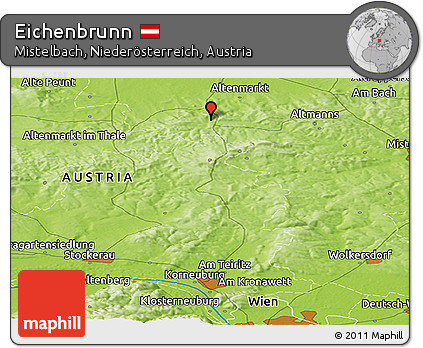 Physical Panoramic Map of Eichenbrunn