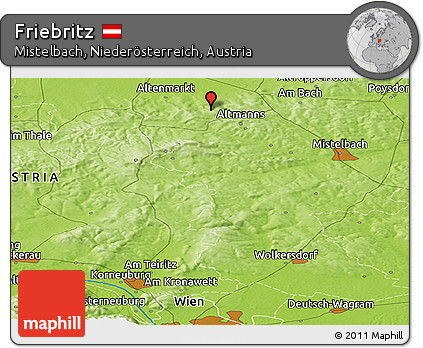 Physical Panoramic Map of Friebritz