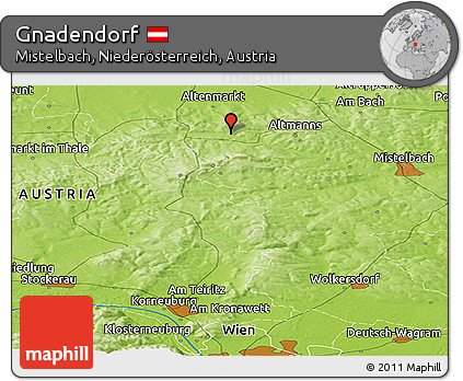 Physical Panoramic Map of Gnadendorf