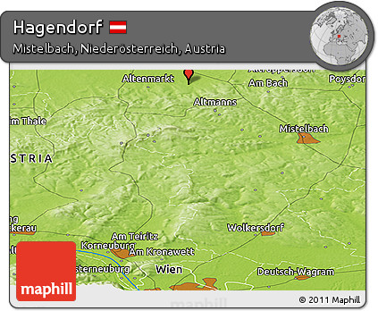 Physical Panoramic Map of Hagendorf