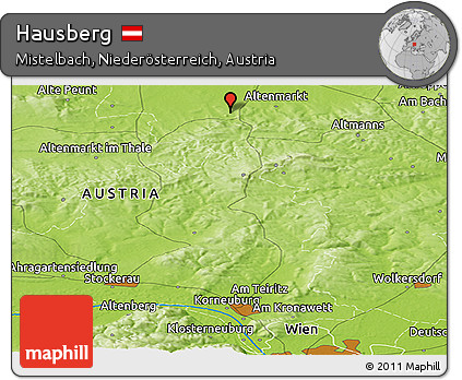 Physical Panoramic Map of Hausberg