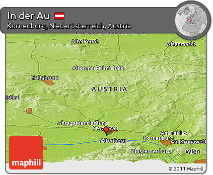 Physical Panoramic Map of In Der Au